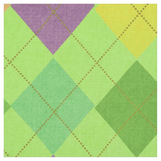 Vibrant Argyle Fabric (Close Up)