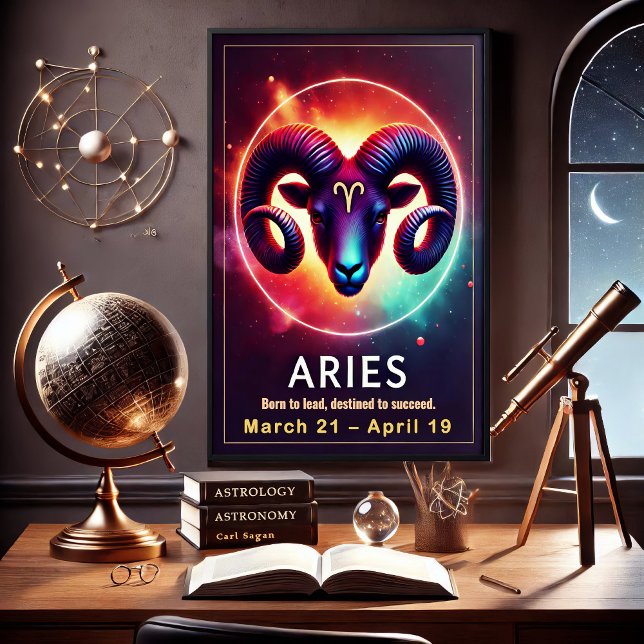Vibrant Aries Zodiac Sign Poster (Creator Uploaded)