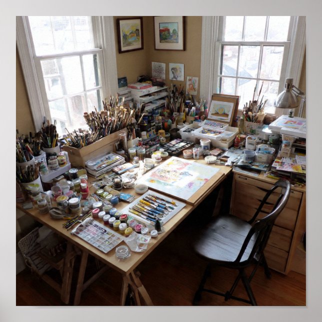 Vibrant Art Studio - Creative Chaos Overview Poster (Front)