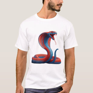 Vibrant Artistic Cobra Graphic T-Shirt - Bold 