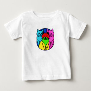 Vibrant Artistic Kitty Tee for Cat Lovers