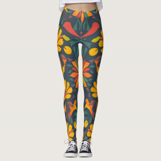 Vibrant Artistic Leggings - Seamless Home Decor De