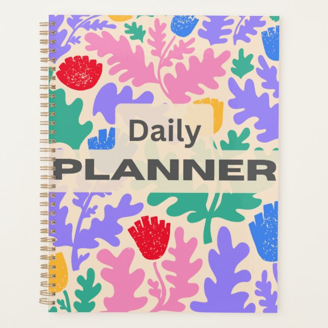 Vibrant Artistic Pattern Daily Organiser (Front)
