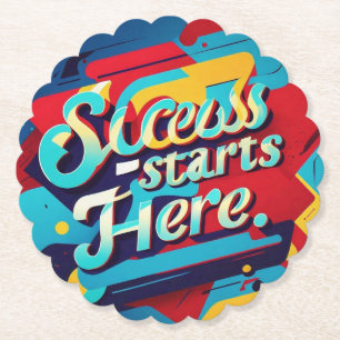 "Vibrant Aspirations Wall Art" Paper Coaster