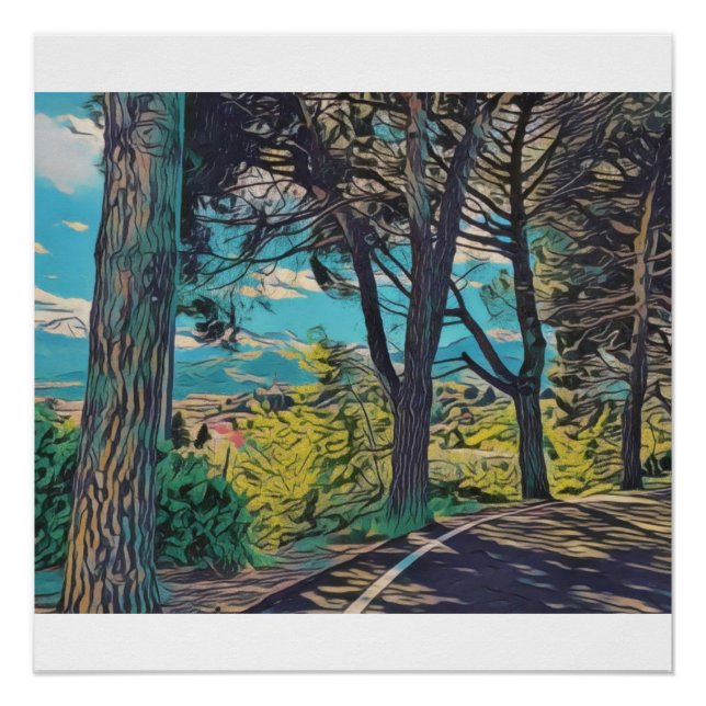 Vibrant Autumn Forest Poster (Front)