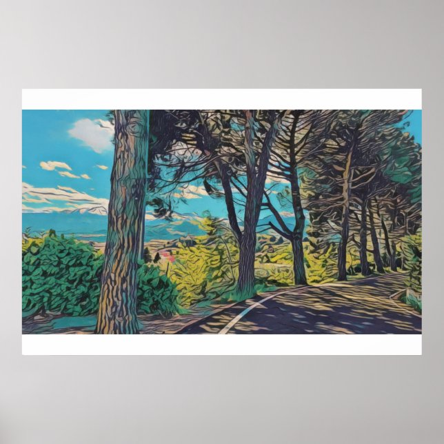 Vibrant Autumn Forest - Poster (Front)