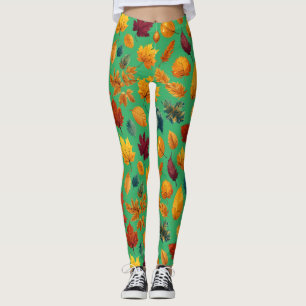 Vibrant Autumn Leaves Leggings