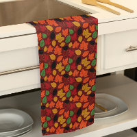 Vibrant Autumn Leaves Multi-Coloured Pattern