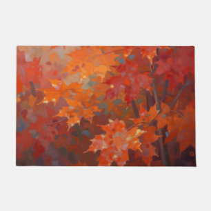 Vibrant Autumn Maple Leaves Canopy Doormat
