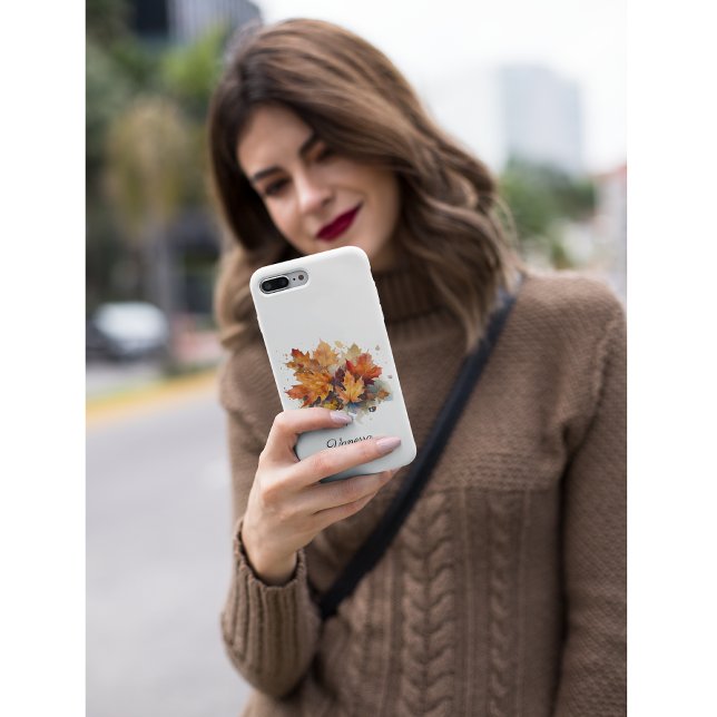 Vibrant Autumn Maple Watercolor, custom Case-Mate iPhone Case (Creator Uploaded)
