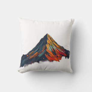 Vibrant Autumn Mountain Burst Cushion