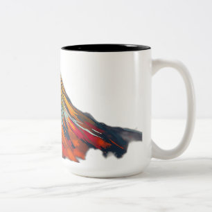 Vibrant Autumn Mountain Burst Two-Tone Coffee Mug