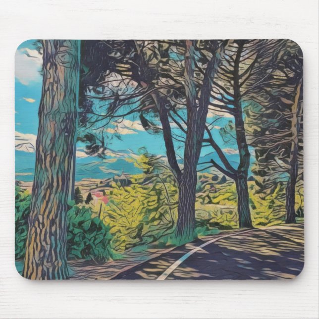 Vibrant Autumn Path mousepad (Front)