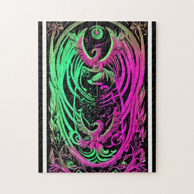 Vibrant Avian Abstract Puzzle – 252 Pieces (Vertical)