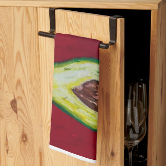 Vibrant Avocado Still Life Art – Modern  Tea Towel