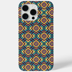 Vibrant Aztec Geometric Floral Pattern iPhone 15 Pro Max Case