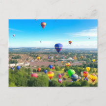 Vibrant Balloon Fiesta postcard