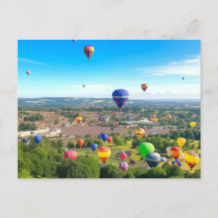 Vibrant Balloon Fiesta postcard