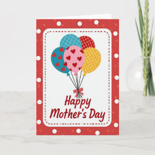 Vibrant Balloons Mothers Day Card