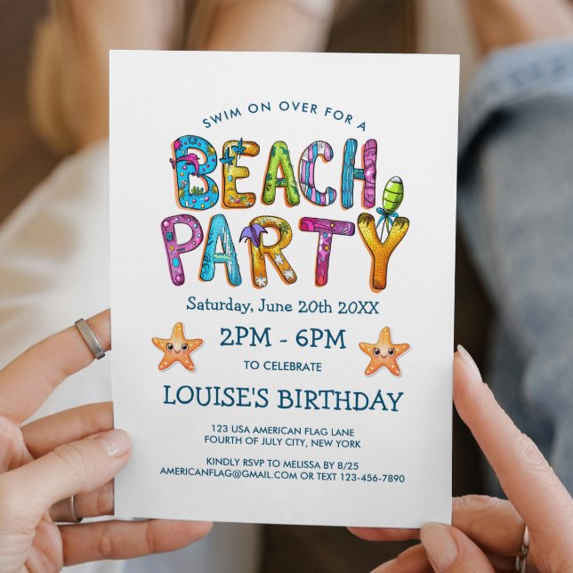 Vibrant Beach Party Invitation (Creator Uploaded)