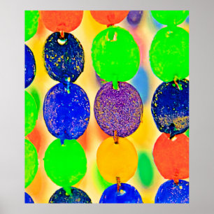 Vibrant Bead String Design Poster