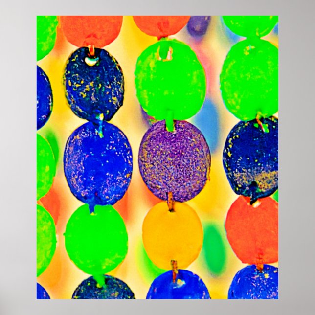 Vibrant Bead String Design Poster (Front)