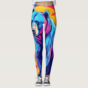 Vibrant Bear Art Leggings