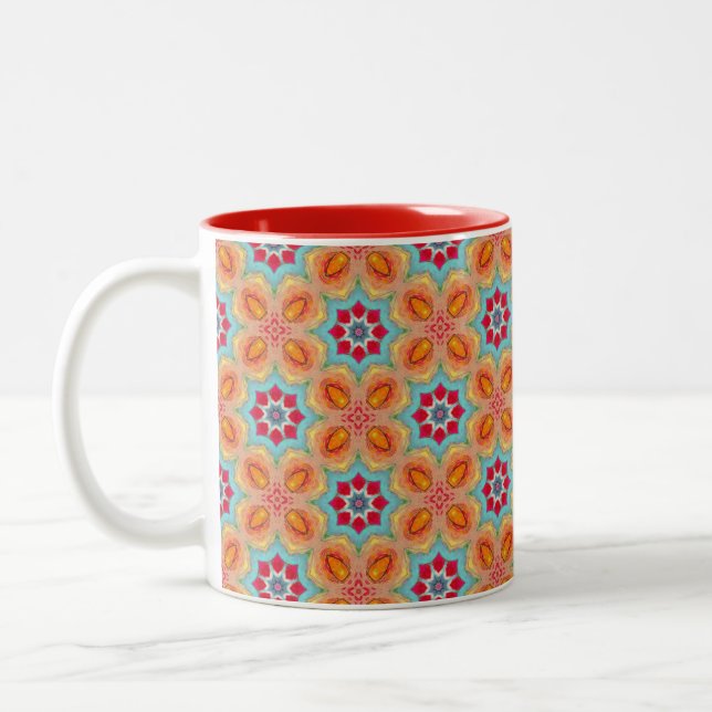 Vibrant Beauty Two-Tone Coffee Mug (Left)