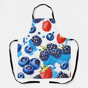 Vibrant Berry Pattern Apron