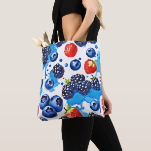 Vibrant Berry Pattern Tote Bag