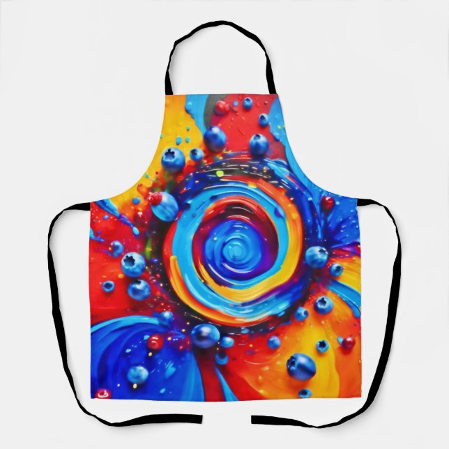 Vibrant Berry Vortex Apron (Front)