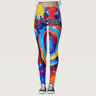 Vibrant Berry Vortex Leggings
