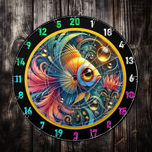 Vibrant Betta Dartboard Fun Display (Creator Uploaded)