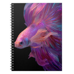 Vibrant Betta Fish Fantasy Notebook