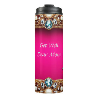 Vibrant Birds Surrounded by Ornate Jewellery Frame Thermal Tumbler