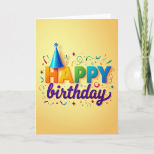Vibrant Birthday Design Card