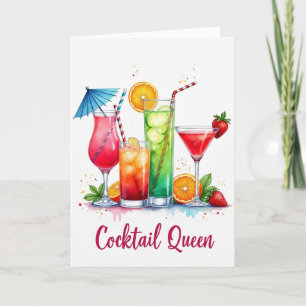 Vibrant Birthday Drinks Card