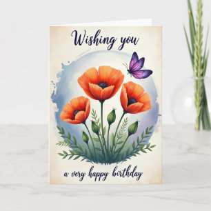 Vibrant Birthday Flower Card