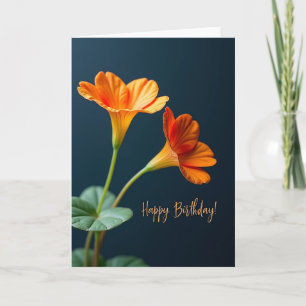 Vibrant Birthday Orange Bloom Card