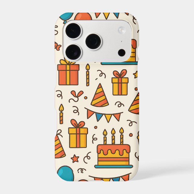 Vibrant Birthday Party Seamless Pattern (Back)