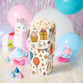 Vibrant Birthday Party Seamless Pattern Favour Box