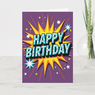 Vibrant Birthday Starburst Card