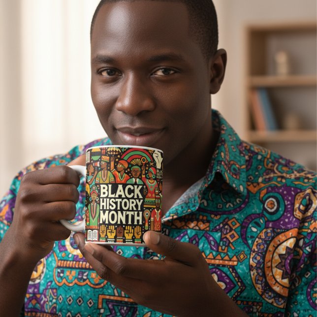 Vibrant Black History Month Afro Culture Mug  (Creator Uploaded)