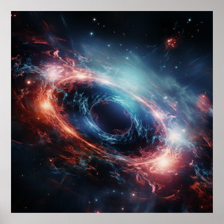 Vibrant Black Hole Eye Art Poster