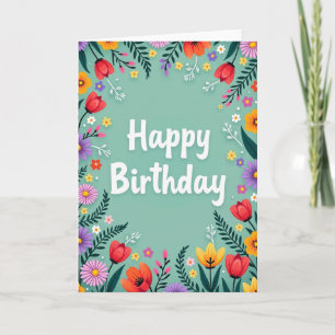 Vibrant Bloom Card