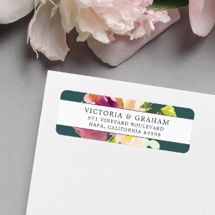 Vibrant Bloom   Floral Return Address Label