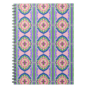 Vibrant Bloom Kaleidoscope: Pink & Emerald Mandala Notebook