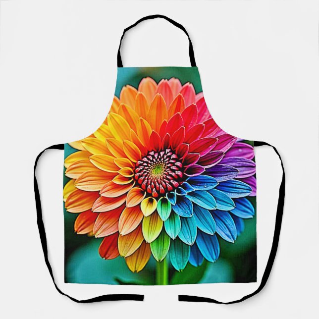 Vibrant Bloom of Hope and Joy Design Apron (Front)