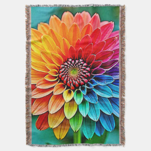Vibrant Bloom of Hope and Joy Design Throw Blanket