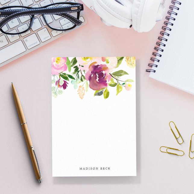 Vibrant Bloom Personalised Post-it Notes (Creator Uploaded)